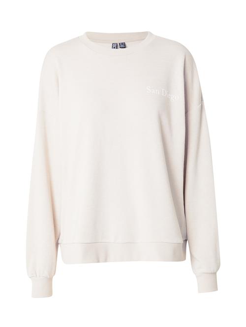 PIECES Sweatshirt 'PCSKYLAR'  greige / hvid