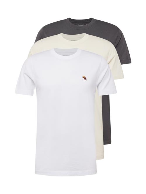 Abercrombie & Fitch Bluser & t-shirts  beige / mørkegrå / offwhite