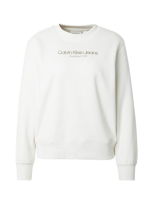 Se Calvin Klein Jeans Sweatshirt  sand / hvid ved About You