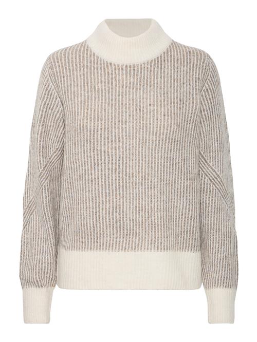 Se ICHI Pullover 'KAMARA'  taupe / hvid ved About You