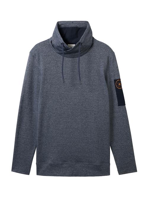 TOM TAILOR Sweatshirt  blå-meleret / mørkeorange / sort