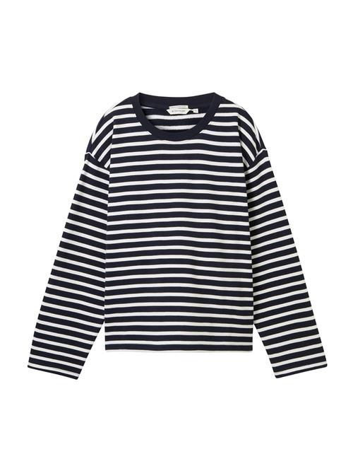 TOM TAILOR Sweatshirt  navy / hvid