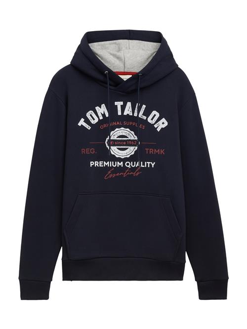 TOM TAILOR Sweatshirt  marin / mørkerød / hvid