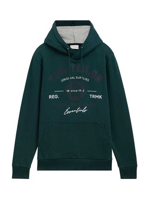 Se TOM TAILOR Sweatshirt  marin / mørkegrøn / hvid ved About You