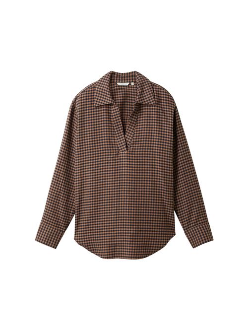 TOM TAILOR Bluse  brun / sort