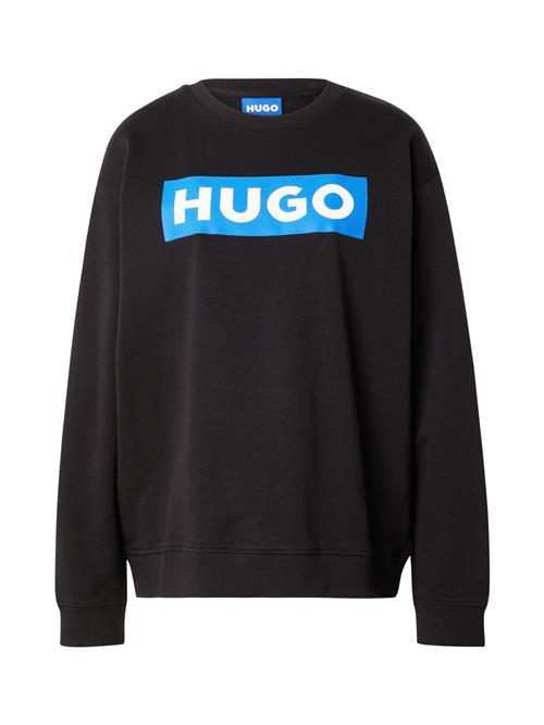 HUGO Sweatshirt 'Classic'  himmelblå / sort / hvid