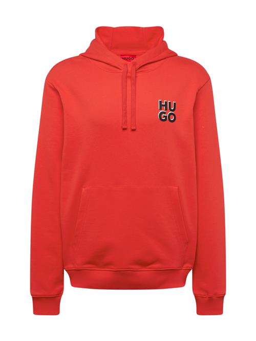 HUGO Sweatshirt 'Dimoni'  orangerød / sort / hvid