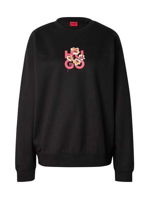 Se HUGO Sweatshirt 'Classic'  mørkelilla / pink / sort / hvid ved About You