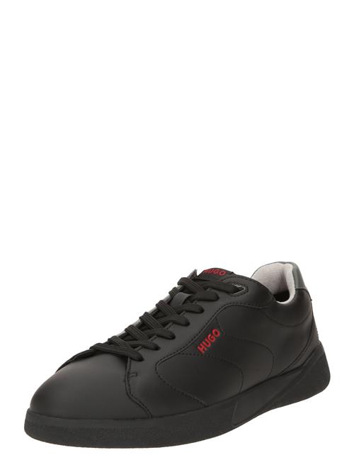 HUGO Sneaker low 'Riven Tenn Punyl'  rød / sort