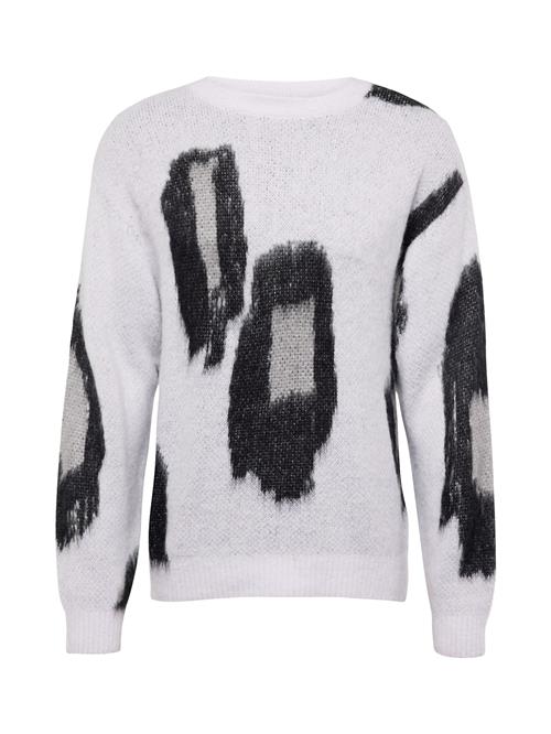 Se HUGO Pullover 'Seo'  grå / sort / hvid ved About You