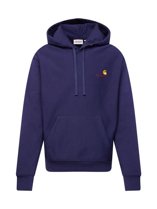 Carhartt WIP Sweatshirt 'American Script'  mørkeblå / gylden gul / mørkerød