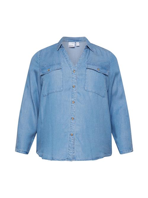 Se Vero Moda Curve Bluse 'Bree'  blue denim ved About You