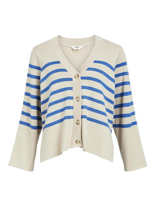 Se OBJECT Cardigan 'JESTER'  beige / blå ved About You