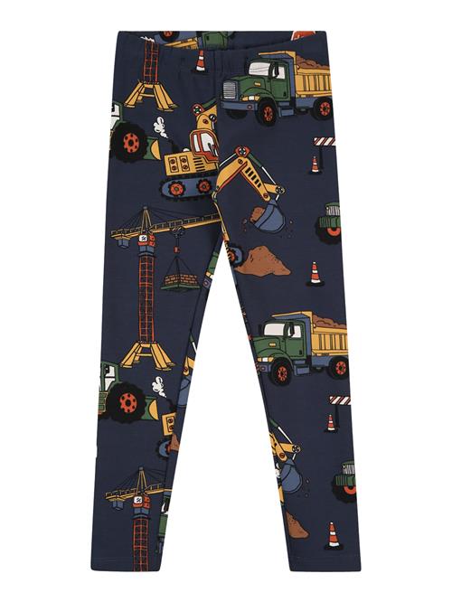 Lindex Leggings 'Working Vehicles'  marin / jade / sort / hvid