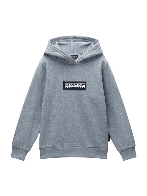 NAPAPIJRI Sweatshirt 'K B-CHAMOIS'  grå-meleret / sort / hvid