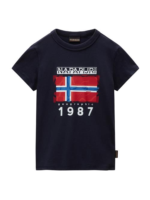 Se NAPAPIJRI Shirts 'K S-MATS'  blå / marin / rød / offwhite ved About You