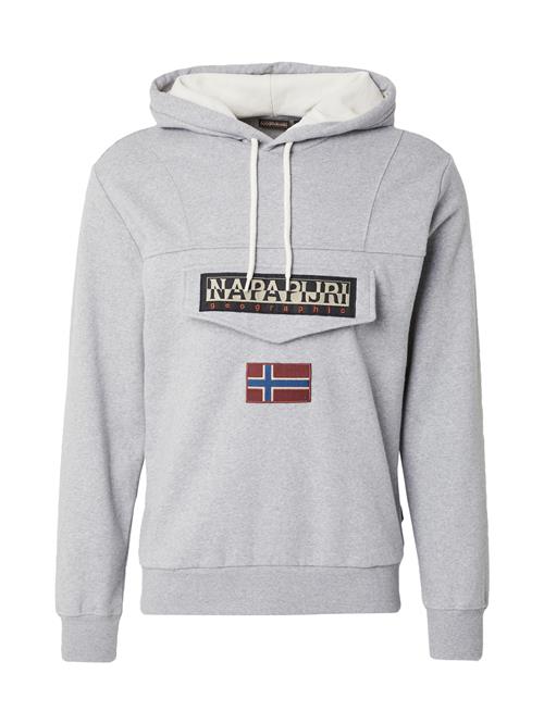 Se NAPAPIJRI Sweatshirt 'BURGEE WINT 3'  beige / grå-meleret / burgunder / sort ved About You