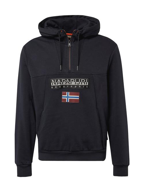 Se NAPAPIJRI Sweatshirt 'BURGEE HZH 2.0'  blå / lysegrå / vinrød / sort ved About You