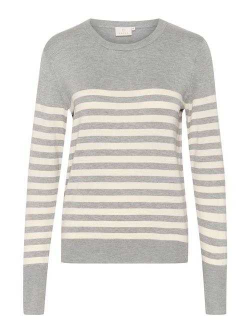 Kaffe Pullover 'Lizza'  grå-meleret / hvid