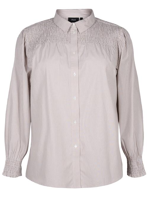 Se Zizzi Bluse 'VLAILA'  beige / hvid ved About You