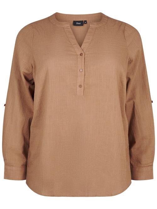 Zizzi Bluse 'CANANNA'  mokka