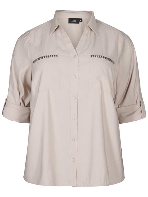 Zizzi Bluse 'Esascha'  taupe