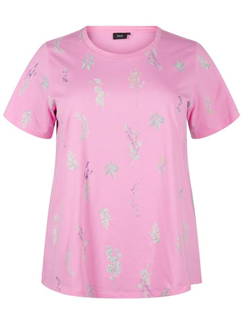 Se Zizzi Shirts 'Velin'  grøn / lilla / pink ved About You