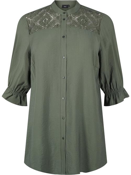 Zizzi Bluse 'SAMANTHA'  oliven