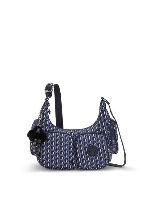 KIPLING Skuldertaske 'RIKKA S'  navy / sort / hvid