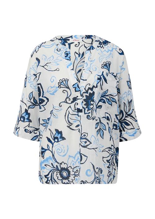 Se s.Oliver Bluse  navy / azur / lyseblå / hvid ved About You