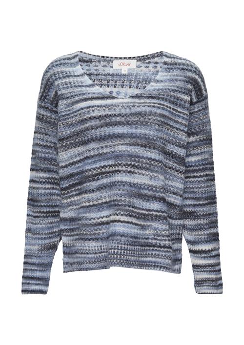 Se s.Oliver Pullover  navy / lyseblå / sort / hvid ved About You