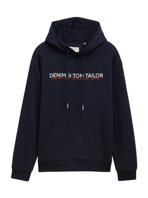 TOM TAILOR DENIM Sweatshirt  marin / hvid