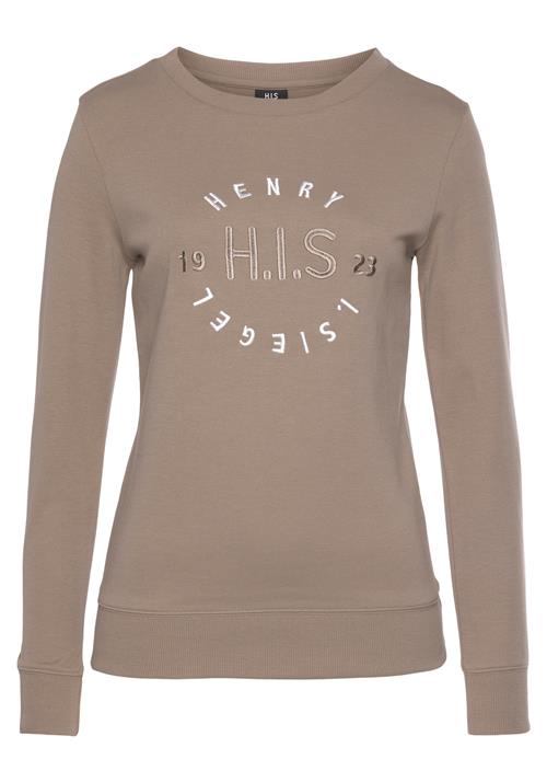 H.I.S Sweatshirt  lysebeige / hvid