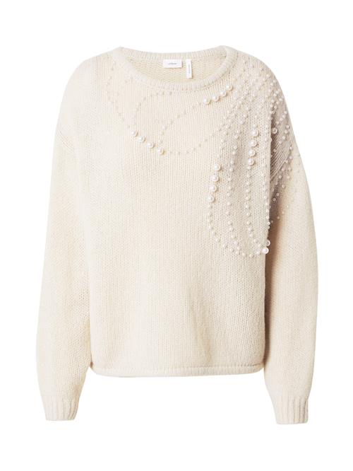 s.Oliver BLACK LABEL Pullover  beige / perlehvid