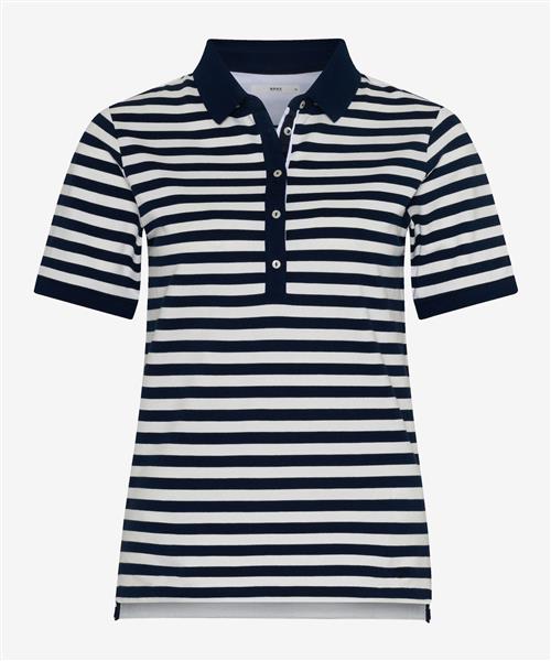 Se BRAX Shirts 'Cleo'  navy / hvid ved About You