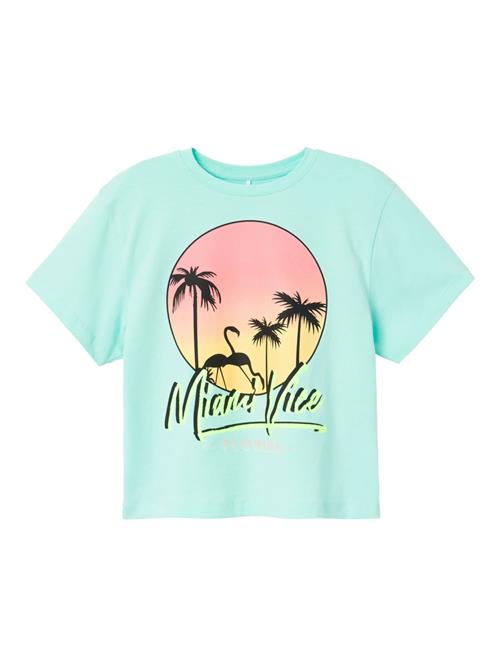 Se NAME IT Bluser & t-shirts 'MIAMI VICE'  lyseblå / gul / lyserød / sort ved About You