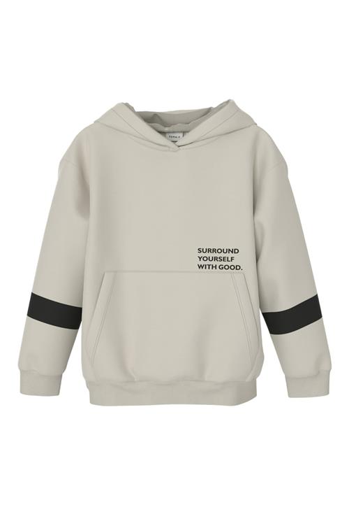 Se NAME IT Sweatshirt 'NOAS'  lysebeige / pastelgrøn / sort ved About You