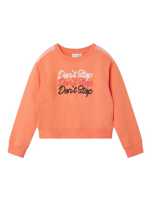 NAME IT Sweatshirt 'NONNA'  koral / laks / sort / hvid