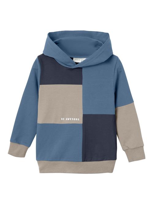 NAME IT Sweatshirt 'NMMLyne'  mørkebeige / marin / safir / hvid