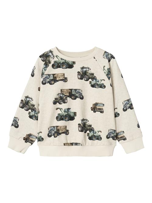 Se NAME IT Sweatshirt 'Niklo'  beige-meleret / brun / oliven / sort ved About You