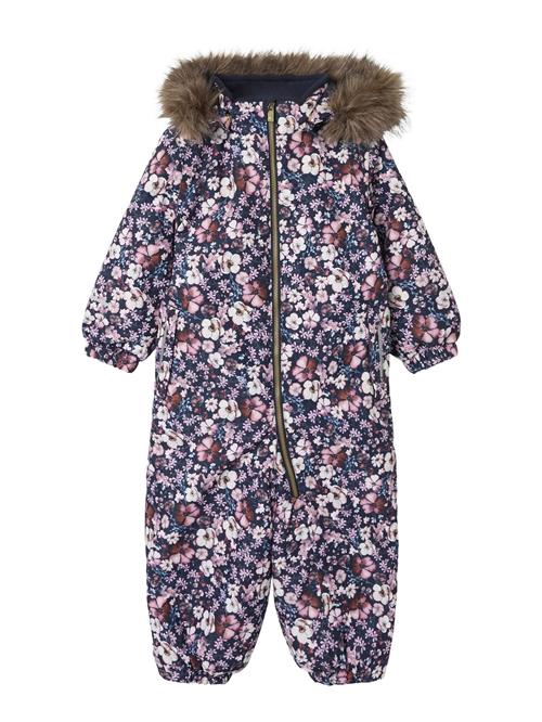 NAME IT Funktionsjakkesæt 'NMFSnow10'  beige / safir / brun / lyserød