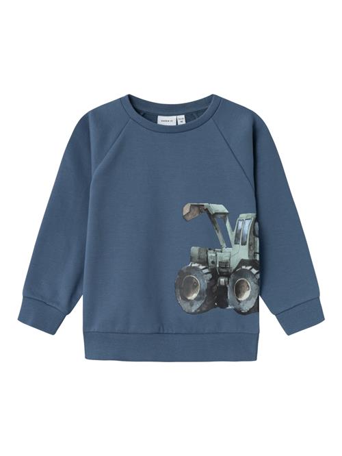 NAME IT Sweatshirt 'Niklo'  blå / dueblå / sort