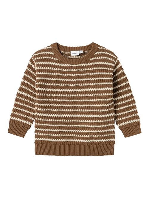 NAME IT Pullover 'NEVO'  brun / hvid