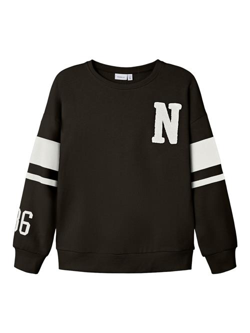 NAME IT Sweatshirt 'DERUAS'  sort / hvid