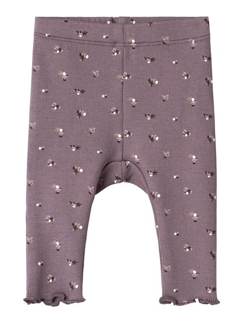 NAME IT Leggings 'NBFOLINNE'  beige / choko / lavendel / hvid