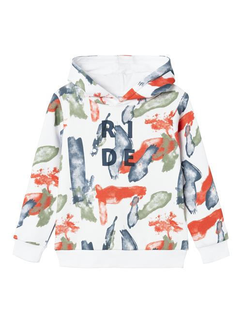 Se NAME IT Sweatshirt 'NKMOMULIMA'  marin / grøn-meleret / blodrød / hvid ved About You