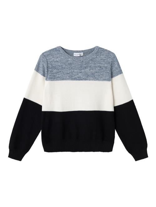 Se NAME IT Pullover 'NKMVohan'  marin / blå-meleret / hvid ved About You