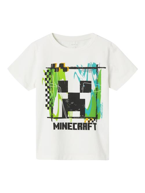 NAME IT Shirts 'Minecraft'  turkis / æble / sort / hvid