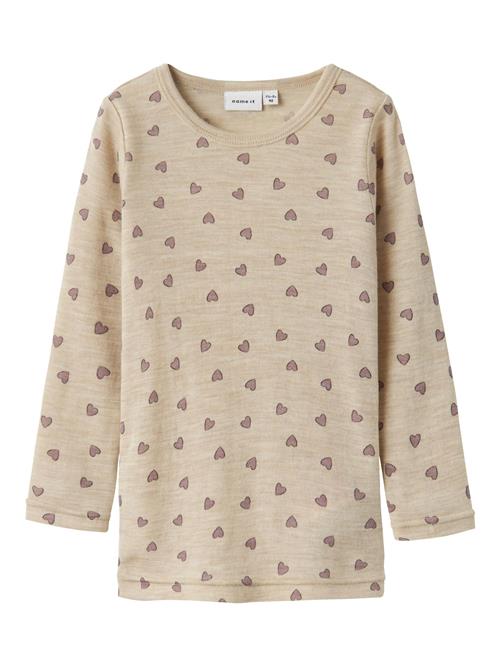 Se NAME IT Bluse  beige-meleret / lilla ved About You