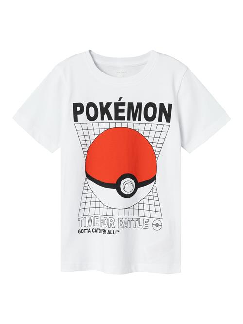 NAME IT Shirts 'MANIANDER POKEMON'  orangerød / sort / offwhite